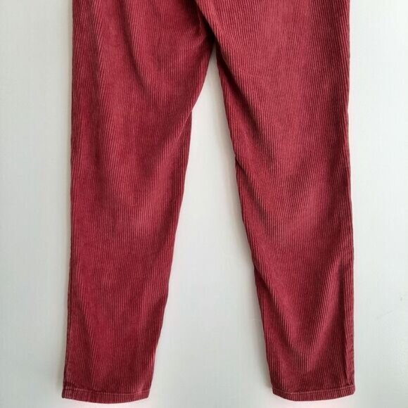 BDG Urban Outfitters High-Rise Mom Corduroy Pants Burgundy Red Sz 26 - Picture 7 of 10